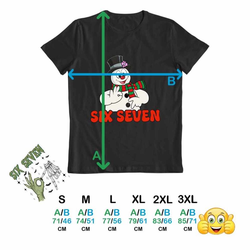 Fashion, accesorii si bijuterii - Barbati - Imbracaminte - Tricouri si bluze barbati - Tricou Barbati Six Seven Om de Zapada Craciun 67, negru, marime 2XL - Infinity.ro