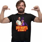 Fashion, accesorii si bijuterii - Barbati - Imbracaminte - Tricouri si bluze barbati - Tricou Barbati Fnaf GTA5 Five Nights at Freddy Horror Halloween, negru, marime 3XL - Infinity.ro