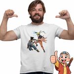 Fashion, accesorii si bijuterii - Barbati - Imbracaminte - Tricouri si bluze barbati - Tricou Barbati Avatar Korra Naruto Airbender, alb, marime 2XL - Infinity.ro