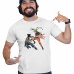 Fashion, accesorii si bijuterii - Barbati - Imbracaminte - Tricouri si bluze barbati - Tricou Barbati Avatar Korra Naruto Airbender, alb, marime 2XL - Infinity.ro