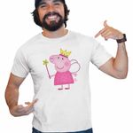Fashion, accesorii si bijuterii - Barbati - Imbracaminte - Tricouri si bluze barbati - Tricou Barbati Purcelusa Peppa Pig Zana Maseluta, alb, marime 2XL - Infinity.ro