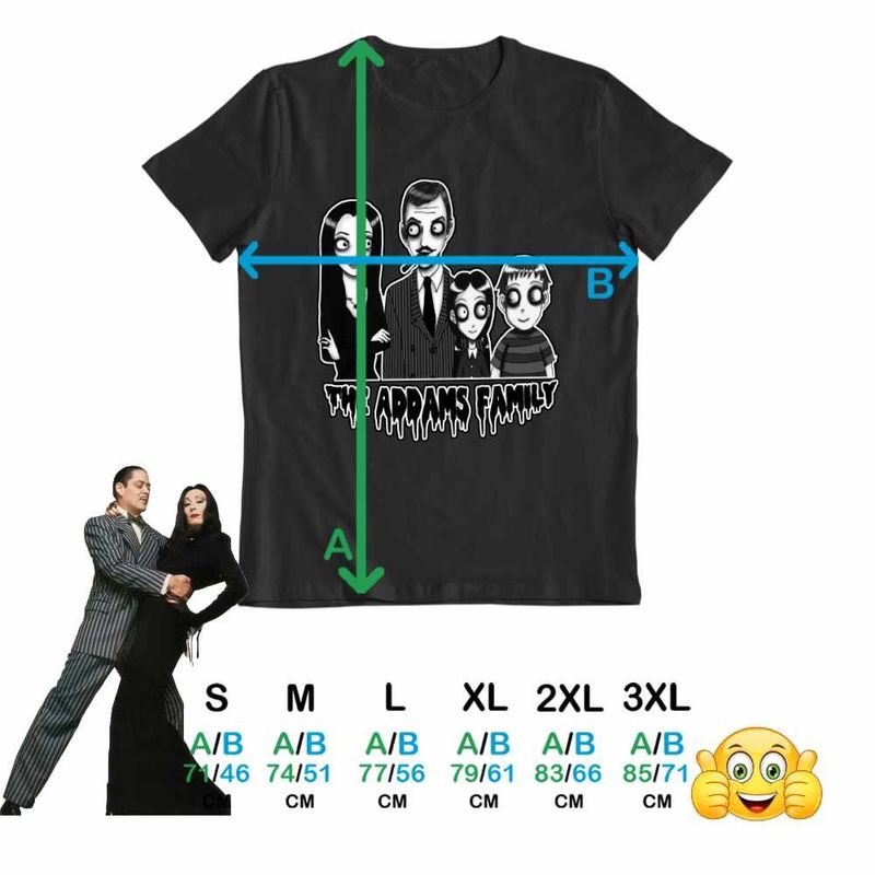 Fashion, accesorii si bijuterii - Barbati - Imbracaminte - Tricouri si bluze barbati - Tricou Barbati Familia Addams Mormantul Vesel Horror Halloween Morticia, negru, marime XL - Infinity.ro