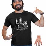 Fashion, accesorii si bijuterii - Barbati - Imbracaminte - Tricouri si bluze barbati - Tricou Barbati Familia Addams Mormantul Vesel Horror Halloween Morticia, negru, marime XL - Infinity.ro