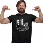 Fashion, accesorii si bijuterii - Barbati - Imbracaminte - Tricouri si bluze barbati - Tricou Barbati Familia Addams Mormantul Vesel Horror Halloween Morticia, negru, marime XL - Infinity.ro