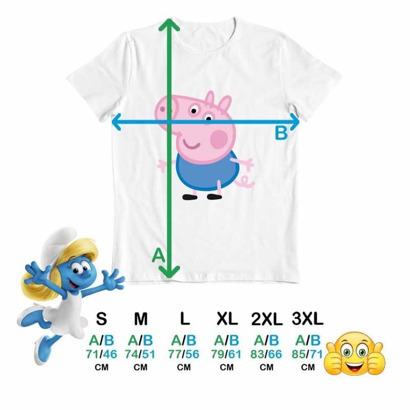 Fashion, accesorii si bijuterii - Barbati - Imbracaminte - Tricouri si bluze barbati - Tricou Barbati George Purcelusa Peppa Pig, alb, marime S - Infinity.ro