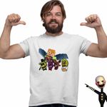 Fashion, accesorii si bijuterii - Barbati - Imbracaminte - Tricouri si bluze barbati - Tricou Barbati Fnaf Minecraft Five Nights at Freddy Horror Halloween, alb, marime XL - Infinity.ro