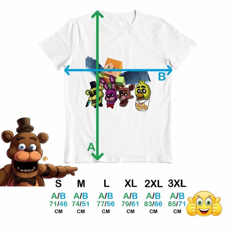 Fashion, accesorii si bijuterii - Barbati - Imbracaminte - Tricouri si bluze barbati - Tricou Barbati Fnaf Minecraft Five Nights at Freddy Horror Halloween, alb, marime XL - Infinity.ro