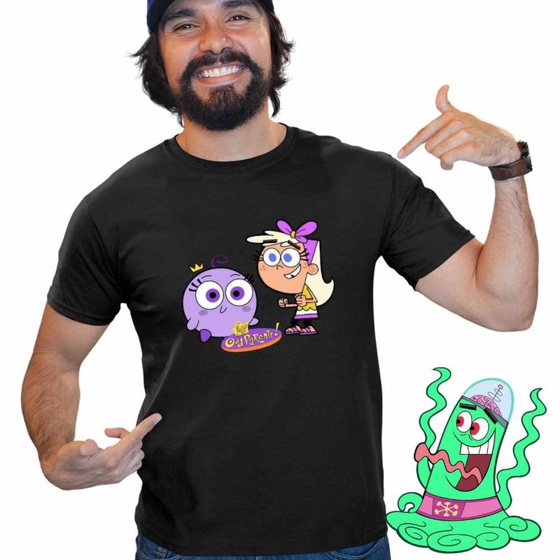 Fashion, accesorii si bijuterii - Barbati - Imbracaminte - Tricouri si bluze barbati - Tricou Barbati Fairly Odd Parents Chloe Poof Nasii mei Vrajitori, negru, marime M - Infinity.ro