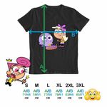 Fashion, accesorii si bijuterii - Barbati - Imbracaminte - Tricouri si bluze barbati - Tricou Barbati Fairly Odd Parents Chloe Poof Nasii mei Vrajitori, negru, marime M - Infinity.ro