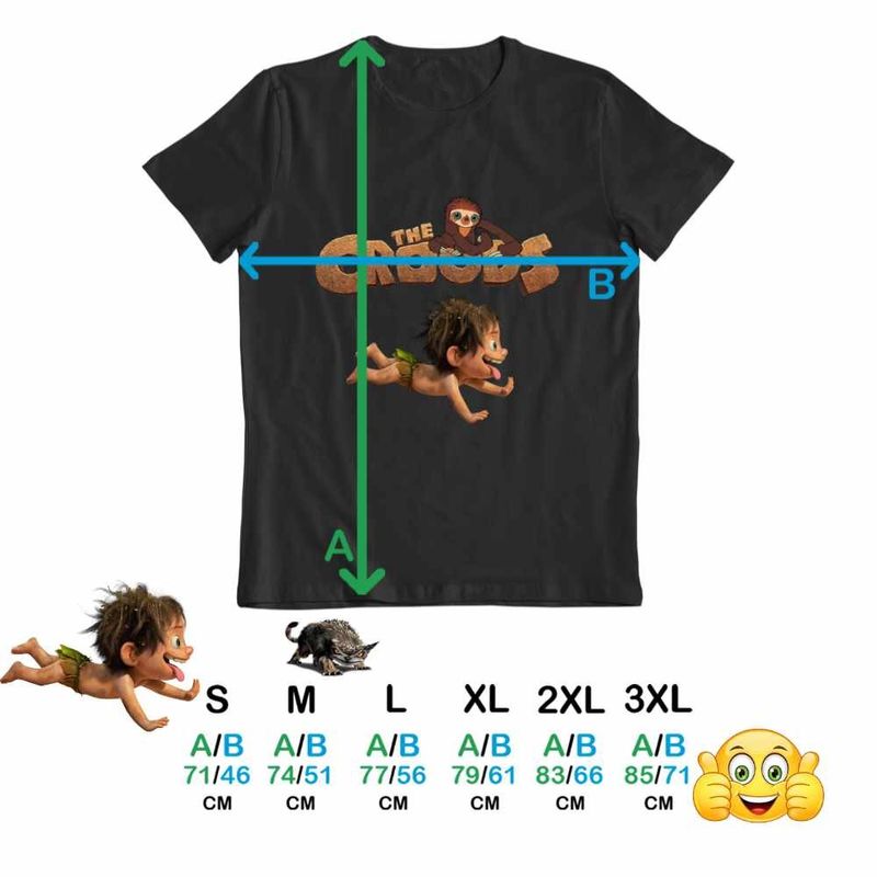 Fashion, accesorii si bijuterii - Barbati - Imbracaminte - Tricouri si bluze barbati - Tricou Barbati The Croods Bebelus Epoca de Piatra Familia Crood, negru, marime M - Infinity.ro