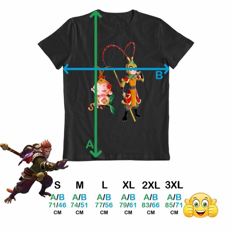 Fashion, accesorii si bijuterii - Barbati - Imbracaminte - Tricouri si bluze barbati - Tricou Barbati Sun Wukong King Monkey Antic, negru, marime S - Infinity.ro