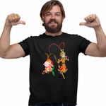 Fashion, accesorii si bijuterii - Barbati - Imbracaminte - Tricouri si bluze barbati - Tricou Barbati Sun Wukong King Monkey Antic, negru, marime S - Infinity.ro