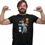 Fashion, accesorii si bijuterii - Barbati - Imbracaminte - Tricouri si bluze barbati - Tricou Barbati Avatar Legenda lui Korra Cele 4 Elemente, negru, marime 2XL - Infinity.ro