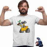 Fashion, accesorii si bijuterii - Barbati - Imbracaminte - Tricouri si bluze barbati - Tricou Barbati Wall-E Planta Papuc Bocanc Cartoon Desene Animate, alb, marime S - Infinity.ro