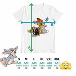 Fashion, accesorii si bijuterii - Barbati - Imbracaminte - Tricouri si bluze barbati - Tricou Barbati Bambi Thumper Flower Natura Sconcs, alb, marime L - Infinity.ro