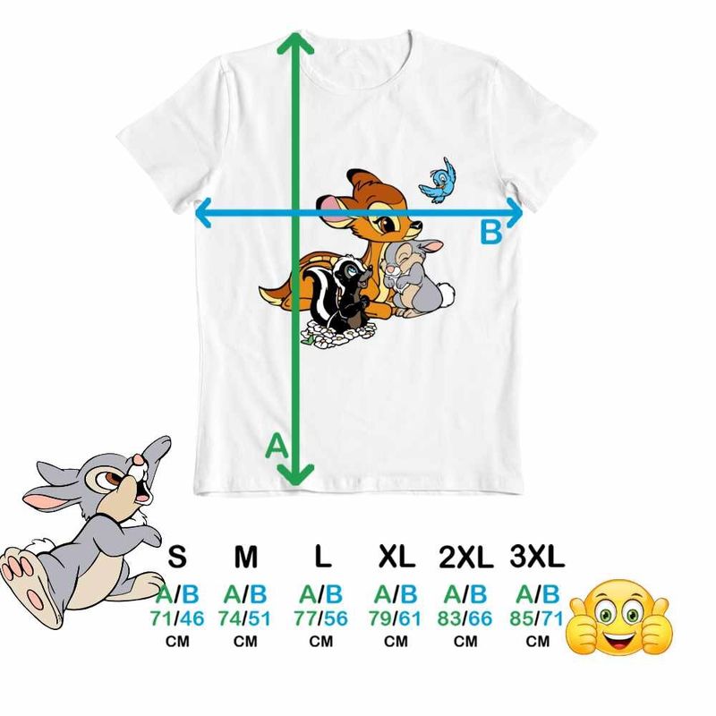 Fashion, accesorii si bijuterii - Barbati - Imbracaminte - Tricouri si bluze barbati - Tricou Barbati Bambi Thumper Flower Natura Sconcs, alb, marime L - Infinity.ro