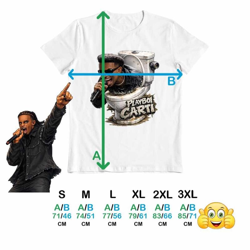 Fashion, accesorii si bijuterii - Barbati - Imbracaminte - Tricouri si bluze barbati - Tricou Barbati Playboi Carti Skibidi Toilet, alb, marime 3XL - Infinity.ro
