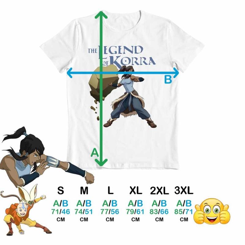 Fashion, accesorii si bijuterii - Barbati - Imbracaminte - Tricouri si bluze barbati - Tricou Barbati Avatar Korra Maestru Pamantului Airbender, alb, marime L - Infinity.ro