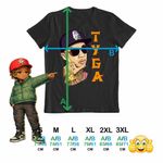 Fashion, accesorii si bijuterii - Barbati - Imbracaminte - Tricouri si bluze barbati - Tricou Barbati Tyga Ayy Macarena, negru, marime M - Infinity.ro