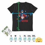 Fashion, accesorii si bijuterii - Barbati - Imbracaminte - Tricouri si bluze barbati - Tricou Barbati Six Seven Captain America 67 Marvel Superhero, negru, marime 3XL - Infinity.ro