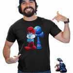 Fashion, accesorii si bijuterii - Barbati - Imbracaminte - Tricouri si bluze barbati - Tricou Barbati Kendama Papa Strumf Smurf Gargamel, negru, marime M - Infinity.ro