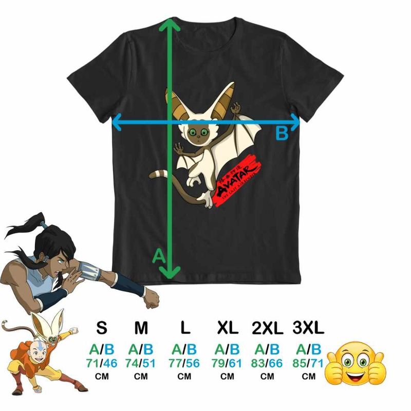Fashion, accesorii si bijuterii - Barbati - Imbracaminte - Tricouri si bluze barbati - Tricou Barbati Avatar Momo Last Airbender Maestru al Aerului, negru, marime L - Infinity.ro