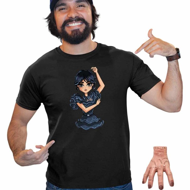 Fashion, accesorii si bijuterii - Barbati - Imbracaminte - Tricouri si bluze barbati - Tricou Barbati Familia Addams Wednesday Dans Horror Halloween Arte Scoala, negru, marime XL - Infinity.ro