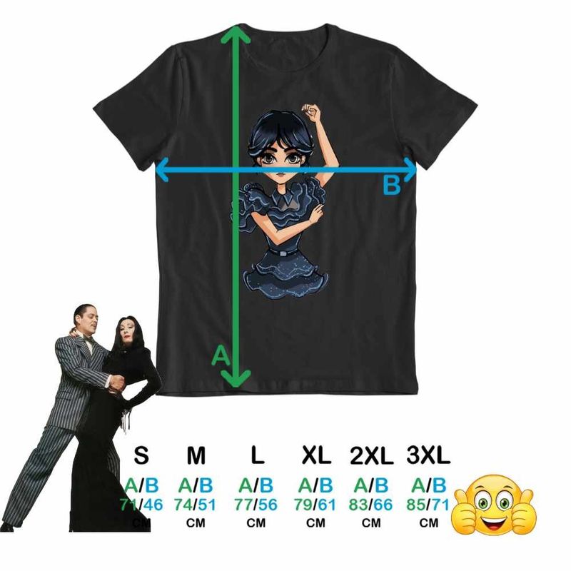 Fashion, accesorii si bijuterii - Barbati - Imbracaminte - Tricouri si bluze barbati - Tricou Barbati Familia Addams Wednesday Dans Horror Halloween Arte Scoala, negru, marime XL - Infinity.ro