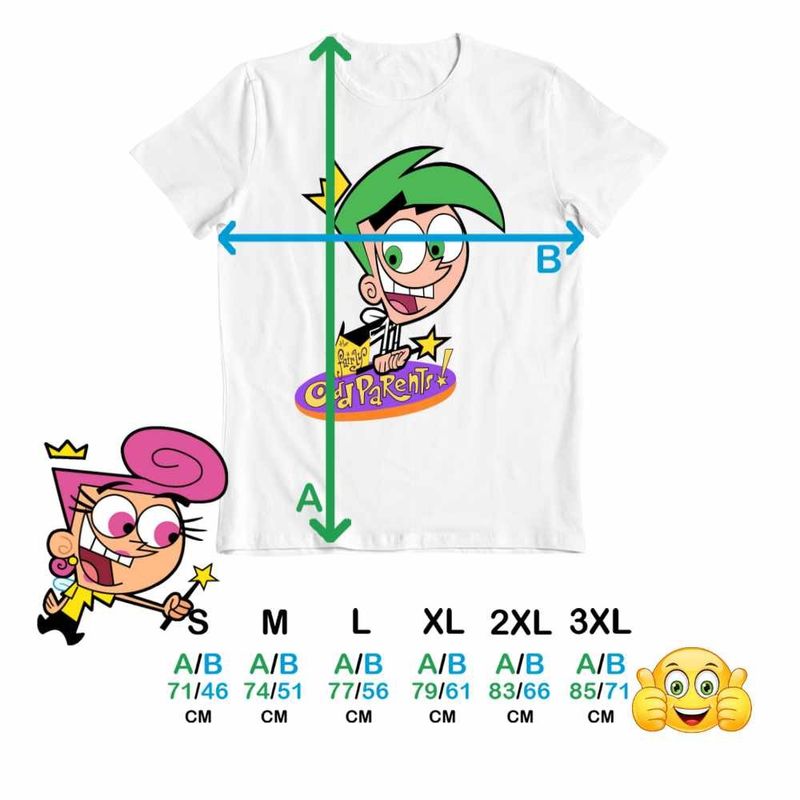 Fashion, accesorii si bijuterii - Barbati - Imbracaminte - Tricouri si bluze barbati - Tricou Barbati Fairly Odd Parents Cosmo Julius Nasii mei Vrajitori, alb, marime M - Infinity.ro
