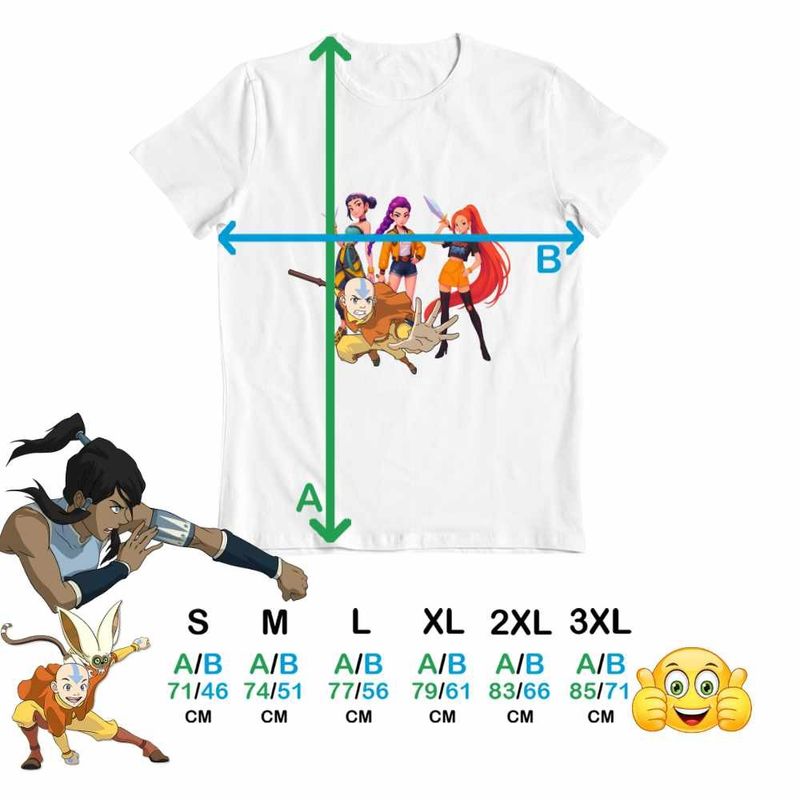 Fashion, accesorii si bijuterii - Barbati - Imbracaminte - Tricouri si bluze barbati - Tricou Barbati Avatar Huntrix Kpop Last Airbender, alb, marime S - Infinity.ro