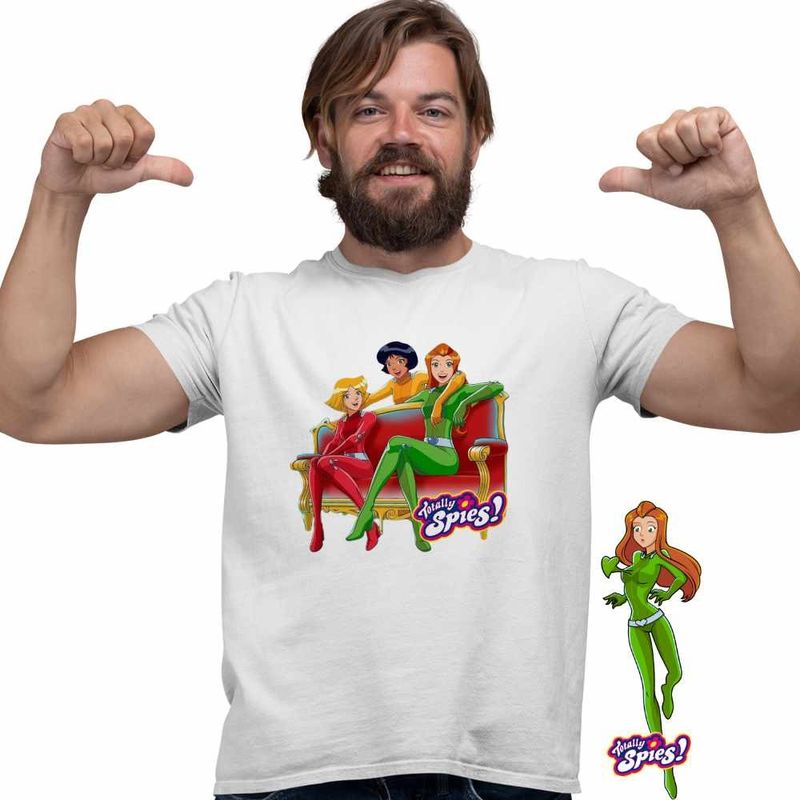 Fashion, accesorii si bijuterii - Barbati - Imbracaminte - Tricouri si bluze barbati - Tricou Barbati Spioanele Misiune Totally Spies, alb, marime L - Infinity.ro