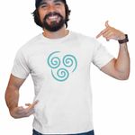 Fashion, accesorii si bijuterii - Barbati - Imbracaminte - Tricouri si bluze barbati - Tricou Barbati Avatar Airbender Element Simbol Maestru al Aerului, alb, marime M - Infinity.ro