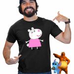 Fashion, accesorii si bijuterii - Barbati - Imbracaminte - Tricouri si bluze barbati - Tricou Barbati Oaia Suzy Purcelusa Peppa Pig, negru, marime 2XL - Infinity.ro