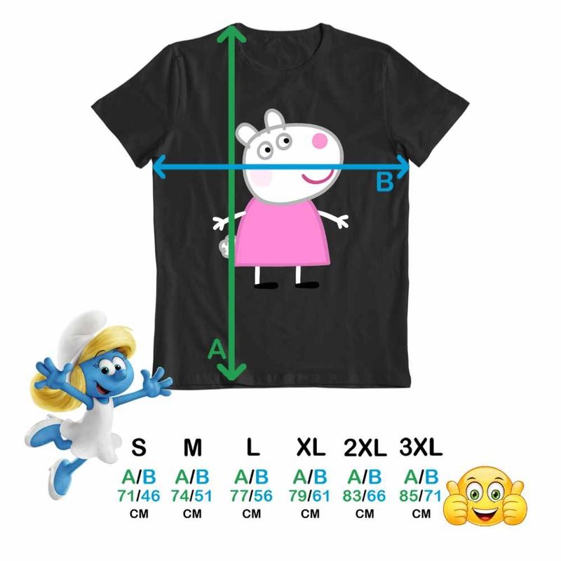 Fashion, accesorii si bijuterii - Barbati - Imbracaminte - Tricouri si bluze barbati - Tricou Barbati Oaia Suzy Purcelusa Peppa Pig, negru, marime 2XL - Infinity.ro