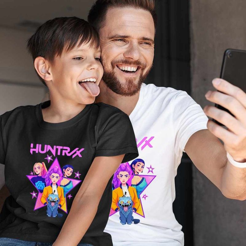 Fashion, accesorii si bijuterii - Barbati - Imbracaminte - Tricouri si bluze barbati - Tricou Barbati Huntrix Legends Kpop, negru, marime M - Infinity.ro