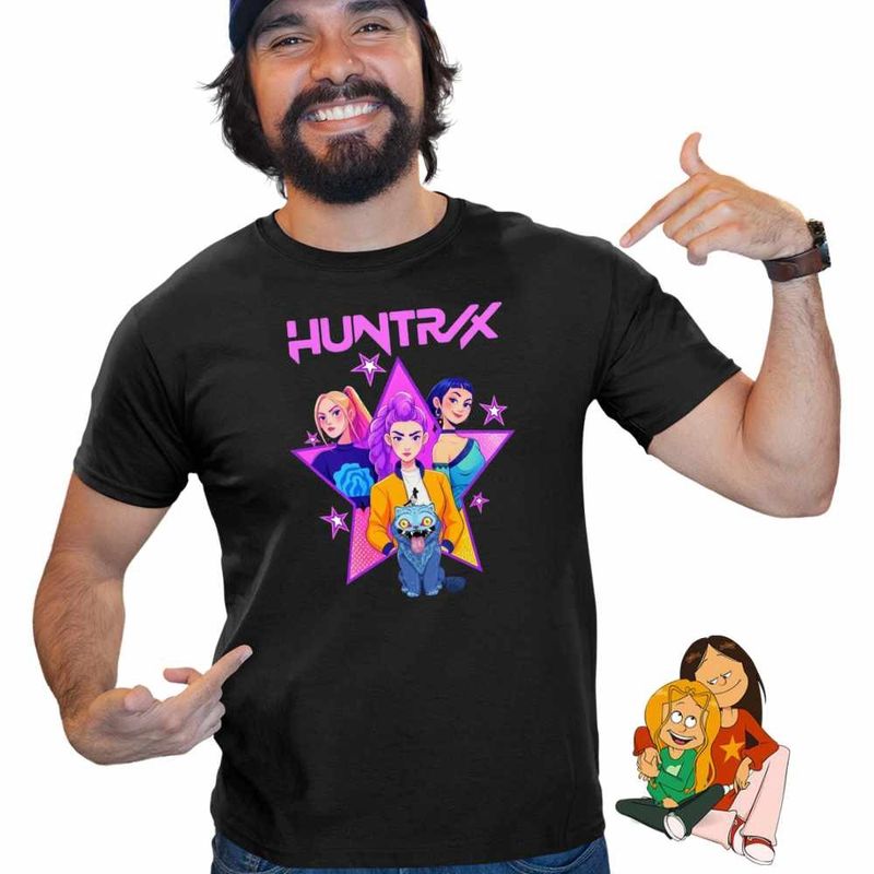 Fashion, accesorii si bijuterii - Barbati - Imbracaminte - Tricouri si bluze barbati - Tricou Barbati Huntrix Legends Kpop, negru, marime M - Infinity.ro