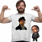 Fashion, accesorii si bijuterii - Barbati - Imbracaminte - Tricouri si bluze barbati - Tricou Barbati Ski Mask Slump God Rap Vibe, alb, marime M - Infinity.ro