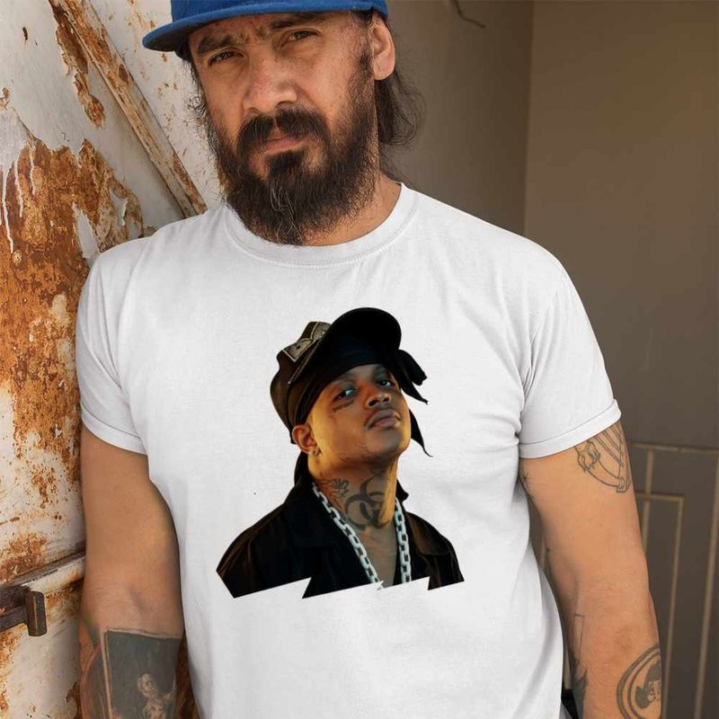 Fashion, accesorii si bijuterii - Barbati - Imbracaminte - Tricouri si bluze barbati - Tricou Barbati Ski Mask Slump God Rap Vibe, alb, marime M - Infinity.ro