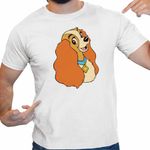 Fashion, accesorii si bijuterii - Barbati - Imbracaminte - Tricouri si bluze barbati - Tricou Barbati Doamna si Vagabondul Cocker Spaniel Catel, alb, marime 3XL - Infinity.ro