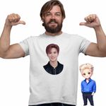 Fashion, accesorii si bijuterii - Barbati - Imbracaminte - Tricouri si bluze barbati - Tricou Barbati Taemin Kpop Korea Music, alb, marime M - Infinity.ro