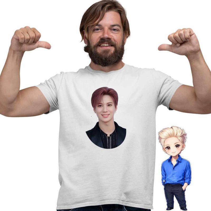 Fashion, accesorii si bijuterii - Barbati - Imbracaminte - Tricouri si bluze barbati - Tricou Barbati Taemin Kpop Korea Music, alb, marime M - Infinity.ro