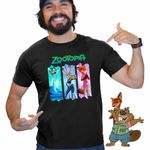 Fashion, accesorii si bijuterii - Barbati - Imbracaminte - Tricouri si bluze barbati - Tricou Barbati Zootopia Dream Team Zootropolis Politisti, negru, marime XL - Infinity.ro