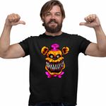 Fashion, accesorii si bijuterii - Barbati - Imbracaminte - Tricouri si bluze barbati - Tricou Barbati Fnaf Nightmare Freddy Five Nights at Freddy Horror Halloween, negru, marime M - Infinity.ro