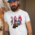 Fashion, accesorii si bijuterii - Barbati - Imbracaminte - Tricouri si bluze barbati - Tricou Barbati Wall-E Huntrix Stitch K-Pop Demon Hunters, alb, marime L - Infinity.ro