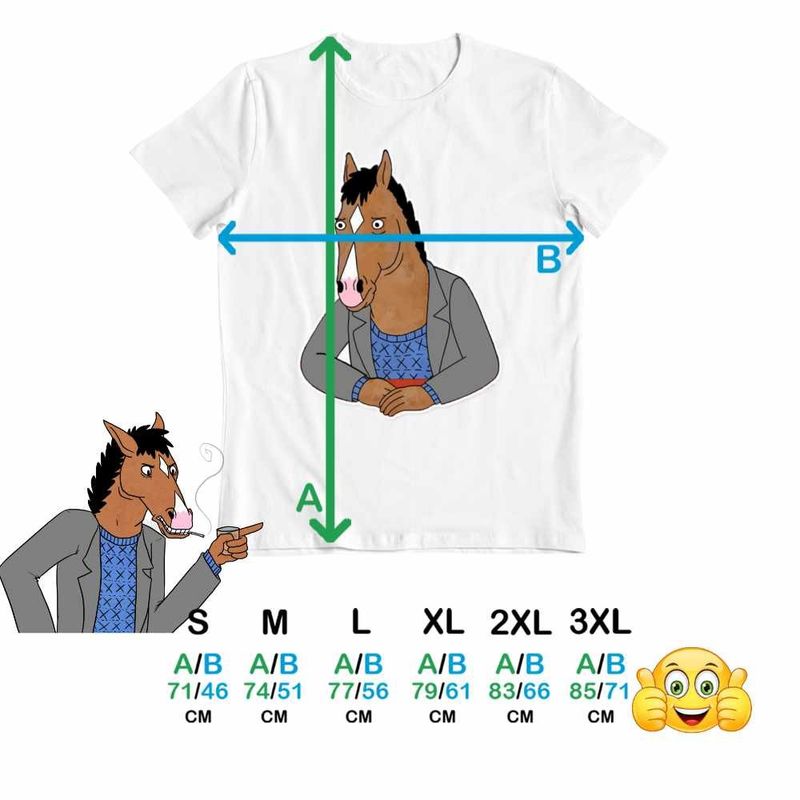 Fashion, accesorii si bijuterii - Barbati - Imbracaminte - Tricouri si bluze barbati - Tricou Barbati BoJack Horseman Desene Animate, alb, marime 3XL - Infinity.ro