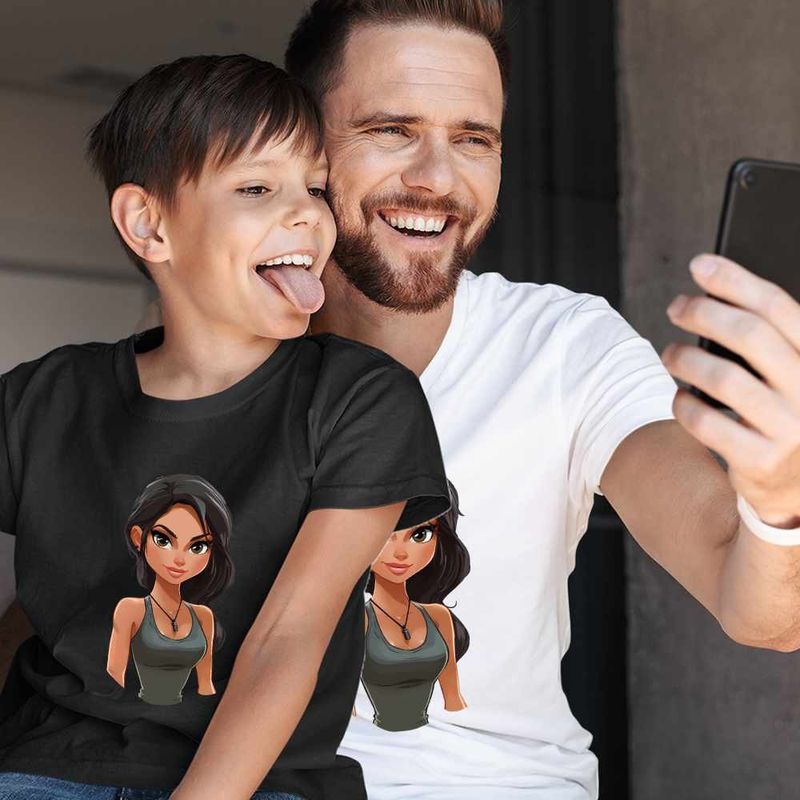 Fashion, accesorii si bijuterii - Barbati - Imbracaminte - Tricouri si bluze barbati - Tricou Barbati Tomb Raider Aventuri Lara Croft Militar Camuflaj, negru, marime 3XL - Infinity.ro