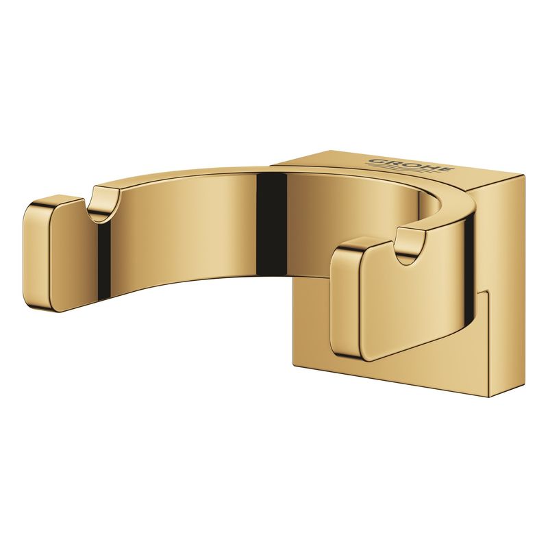 Casa si Gradina - Sanitare - Suporturi si accesorii baie - Suporturi baie - Agatatoare dubla Grohe 41049GL0, Selection, pe perete, metal, lucios, auriu - Infinity.ro