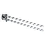Casa si Gradina - Sanitare - Suporturi si accesorii baie - Suporturi baie - Bara prosop Grohe 41183000, 439 mm, 61 mm, 2 orificii instalare, 2 rafturi, pivotanta, pe perete, Crom - Infinity.ro