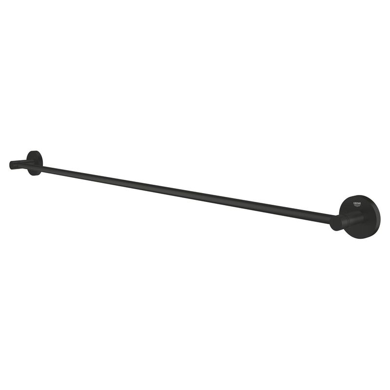 Casa si Gradina - Sanitare - Suporturi si accesorii baie - Suporturi baie - Bara prosop Grohe 411872430, 850 mm, 60 mm, 2 orificii instalare, 1 rafturi, pe perete, metal, Negru - Infinity.ro