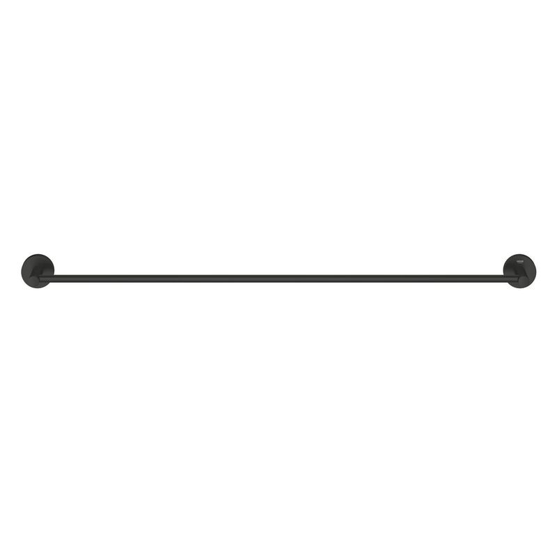 Casa si Gradina - Sanitare - Suporturi si accesorii baie - Suporturi baie - Bara prosop Grohe 411872430, 850 mm, 60 mm, 2 orificii instalare, 1 rafturi, pe perete, metal, Negru - Infinity.ro